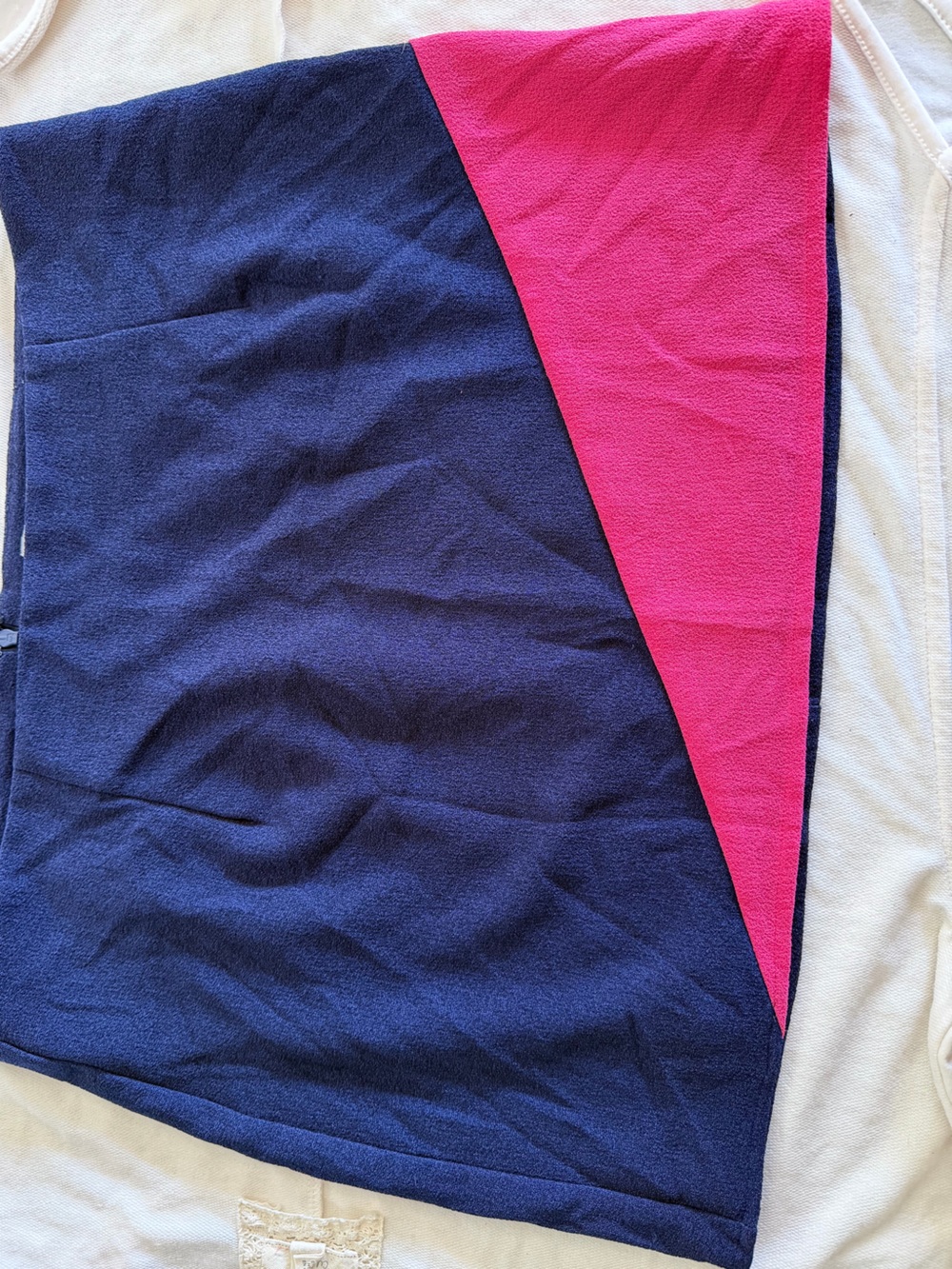 Tobi Navy and Hot Pink Colorblock Skirt